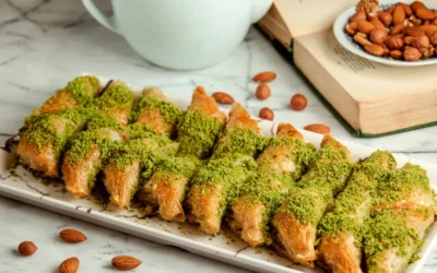 Celebrate nutty goodness: Almond Baklava recipe.